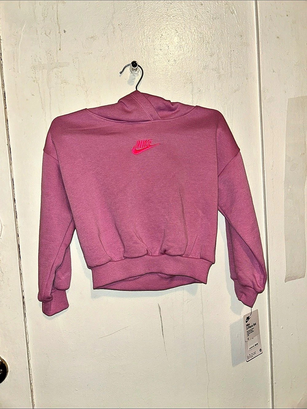 Nike 2-Piece Set Hoodie Girls Pink Set Size 4 NWT